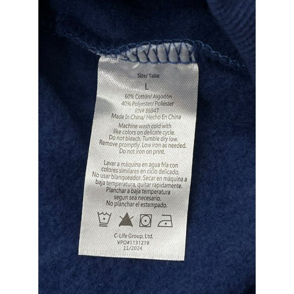 Peanuts Snoopy Basketball Mens Hoodie XL Blue - Picture 6 of 10